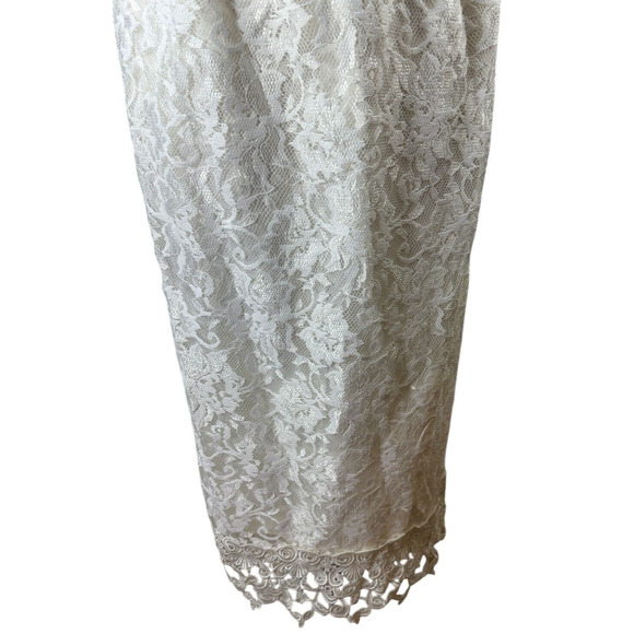 NWT Vintage Scott McClintock Lace Off The Shoulder Bridal Wedding Dress Size 12 - Picture 8 of 16